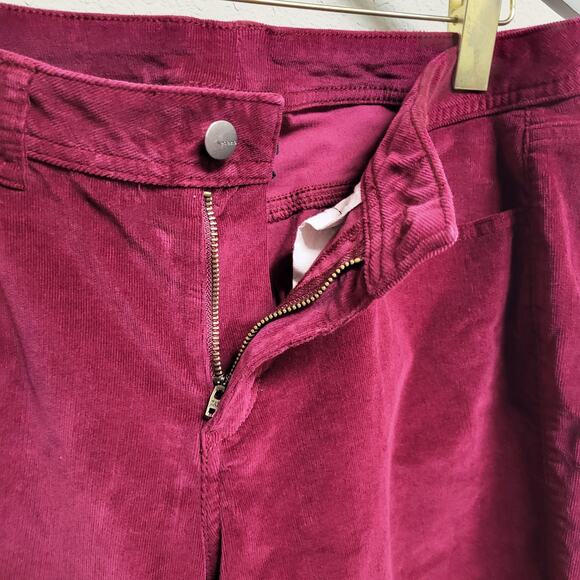 Lane Bryant Corduroy Pants Womens 14 Red Burgundy Marron Fall Winter Casual - Picture 5 of 10